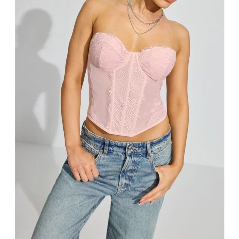 Garage lace bustier corset top